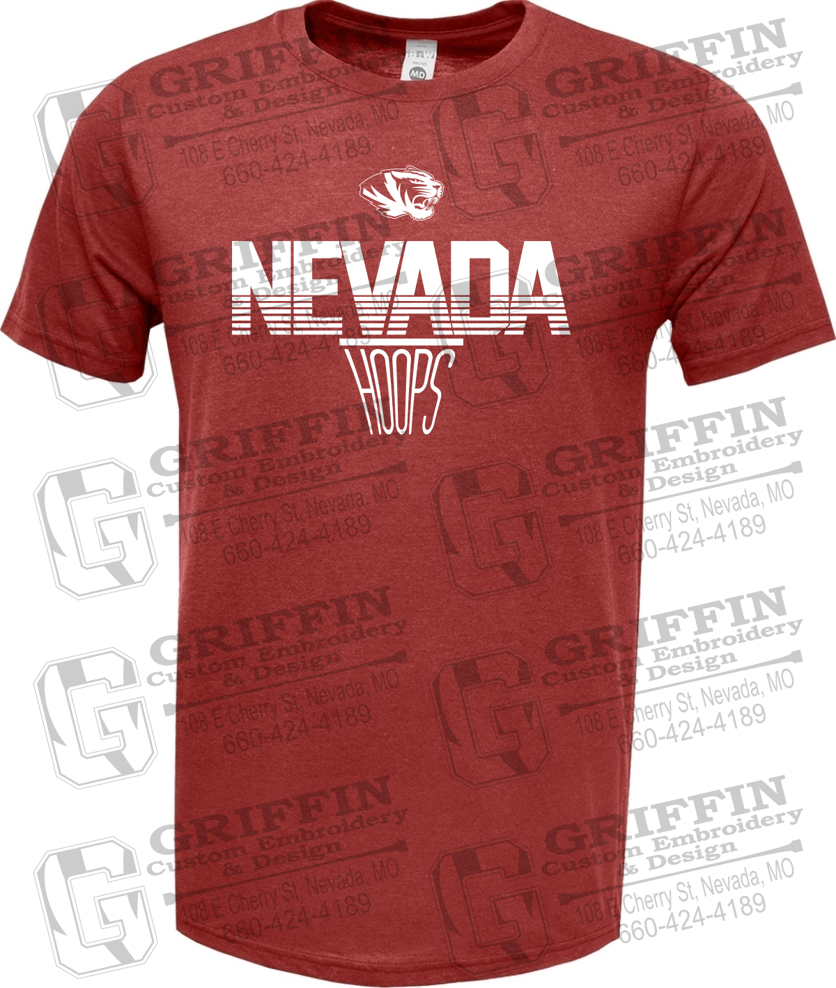 Soft-Tek Short Sleeve T-Shirt - Basketball - Nevada Tigers 24-N