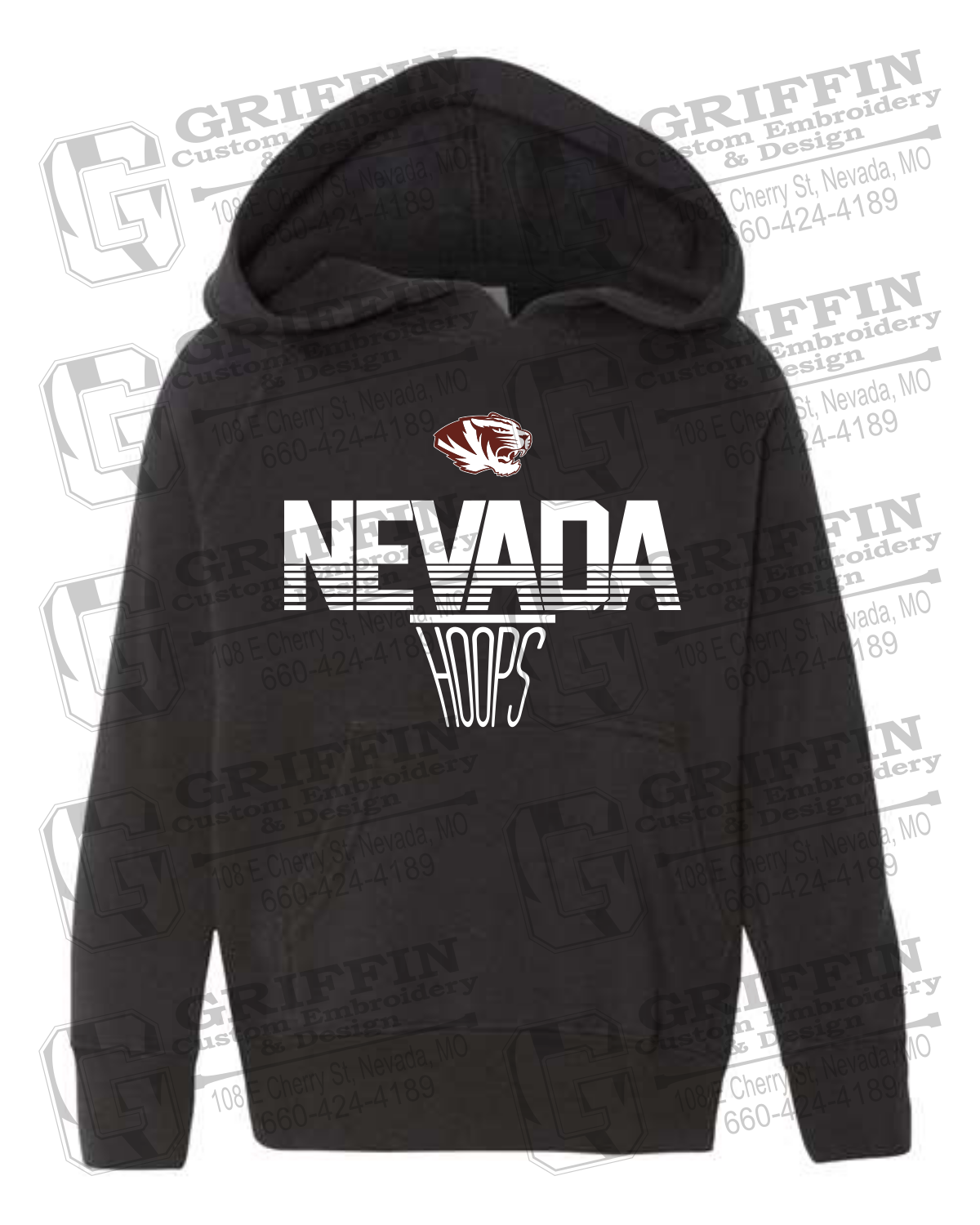 Toddler Hoodie - Basketball - Nevada Tigers 24-N