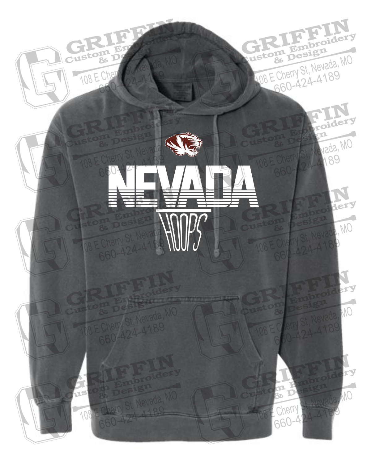 Comfort Colors Hoodie - Basketball - Nevada Tigers 24-N