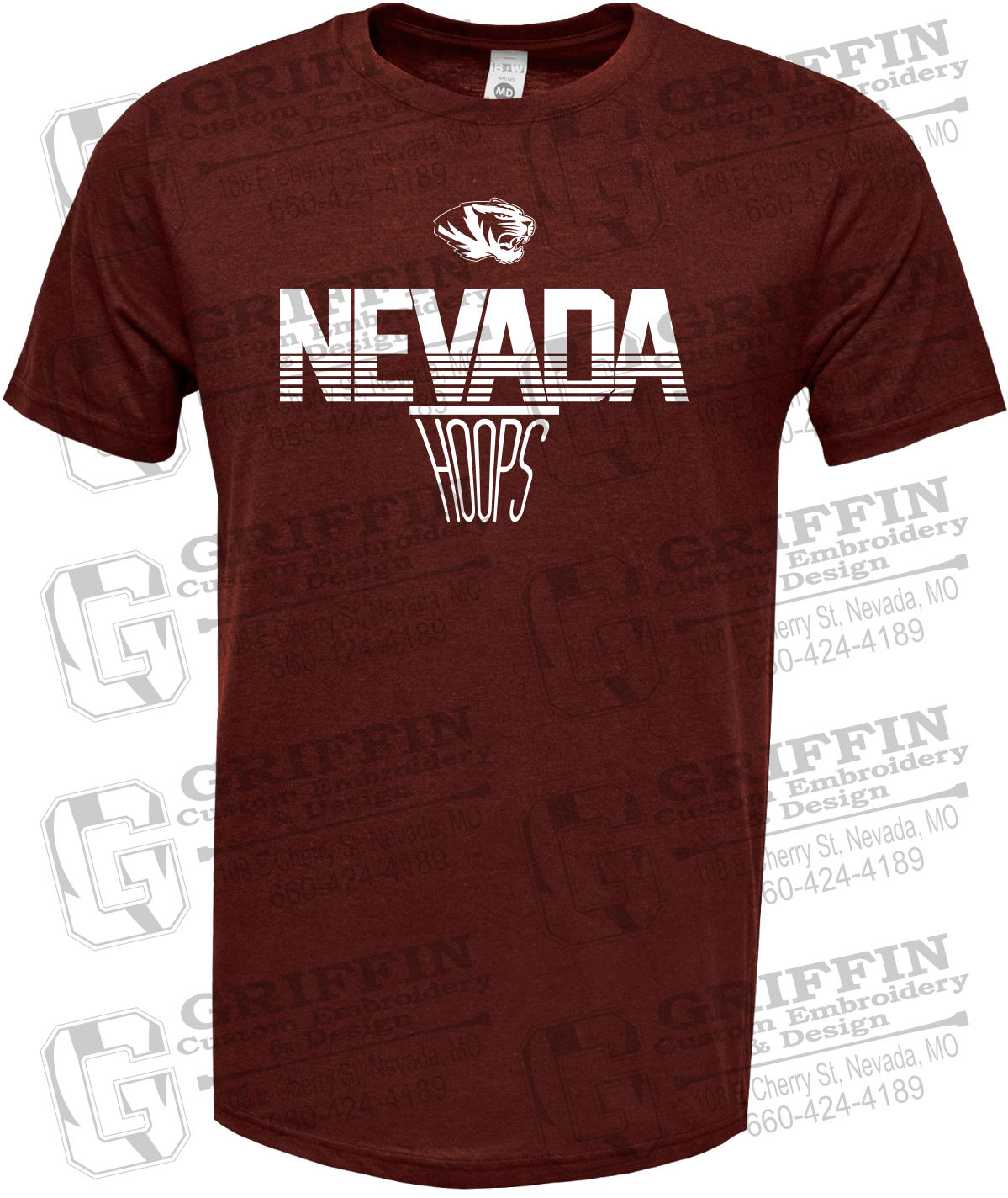 Soft-Tek Short Sleeve T-Shirt - Basketball - Nevada Tigers 24-N