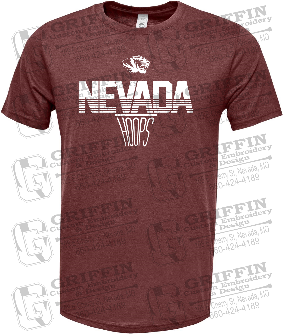 Soft-Tek Short Sleeve T-Shirt - Basketball - Nevada Tigers 24-N