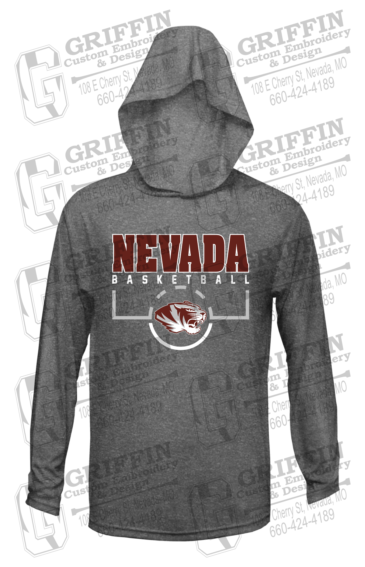 Dry-Fit T-Shirt Hoodie - Basketball - Nevada Tigers 24-P