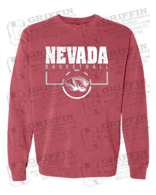 Comfort Colors Crewneck Sweatshirt - Basketball - Nevada Tigers 24-P