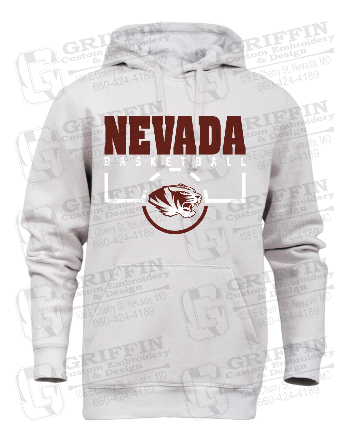 Heavyweight Fleece Hoodie - Basketball - Nevada Tigers 24-P