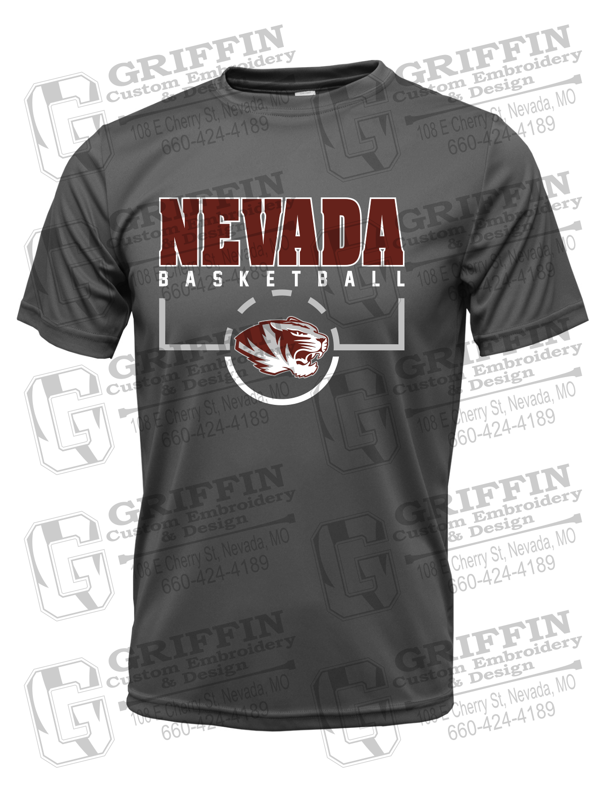 Dry-Fit Short Sleeve T-Shirt - Basketball - Nevada Tigers 24-P