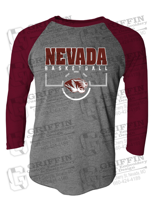 Tri-Blend Raglan Sleeve T-Shirt - Basketball - Nevada Tigers 24-P