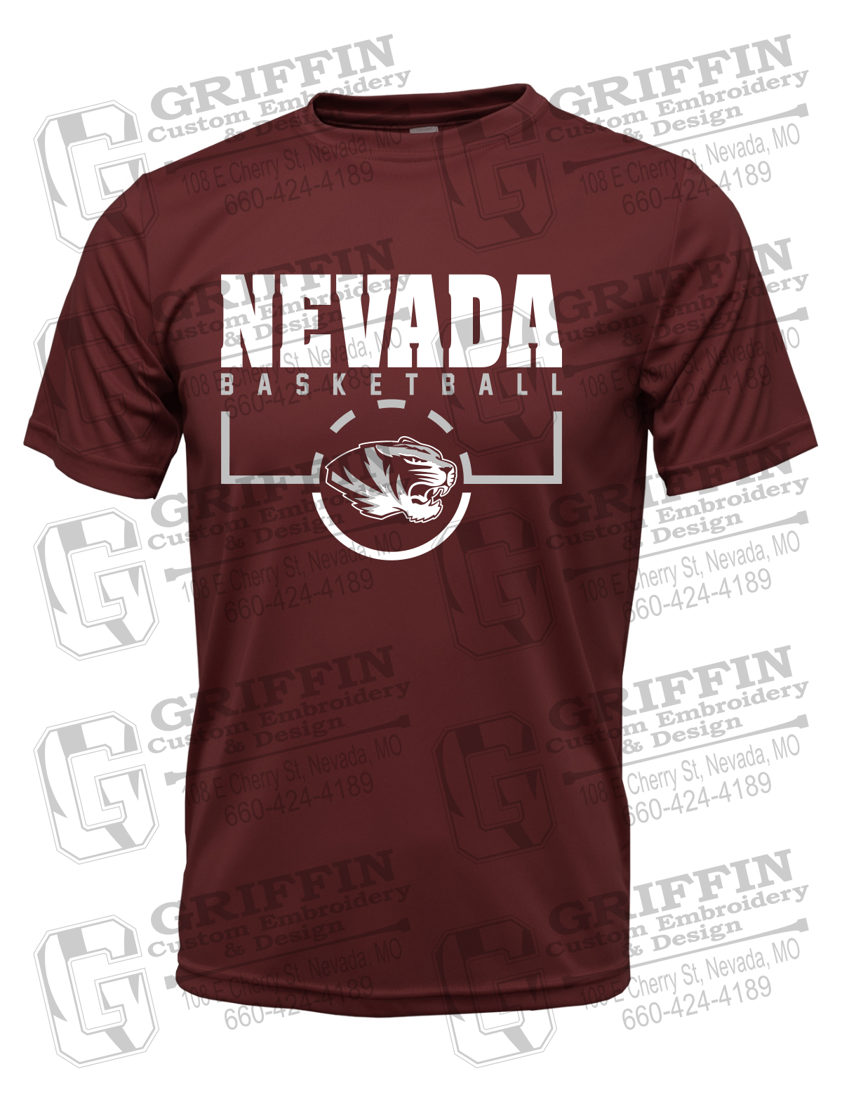 Dry-Fit Short Sleeve T-Shirt - Basketball - Nevada Tigers 24-P