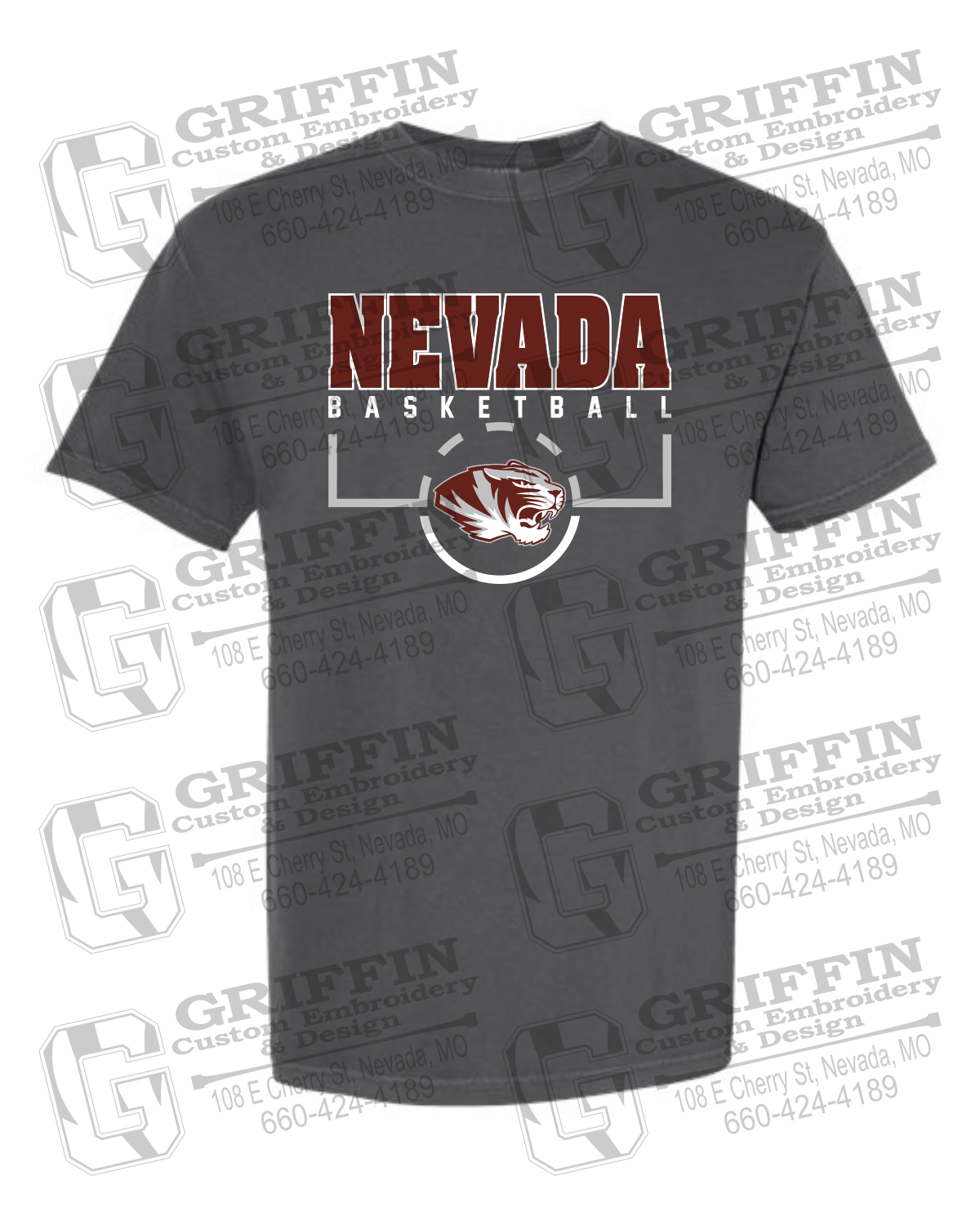 Comfort Colors Short Sleeve T-Shirt - Basketball - Nevada Tigers 24-P