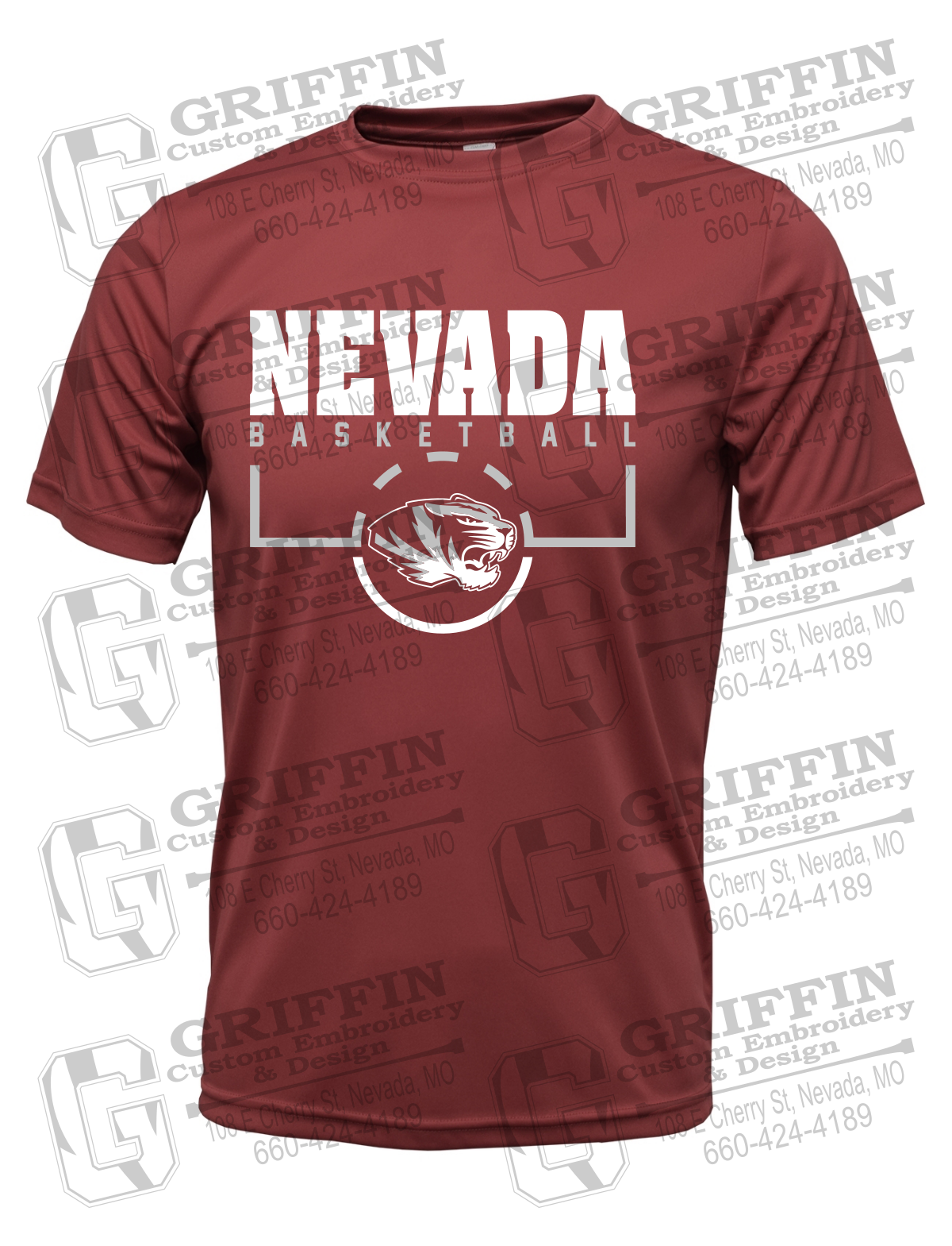 Dry-Fit Short Sleeve T-Shirt - Basketball - Nevada Tigers 24-P