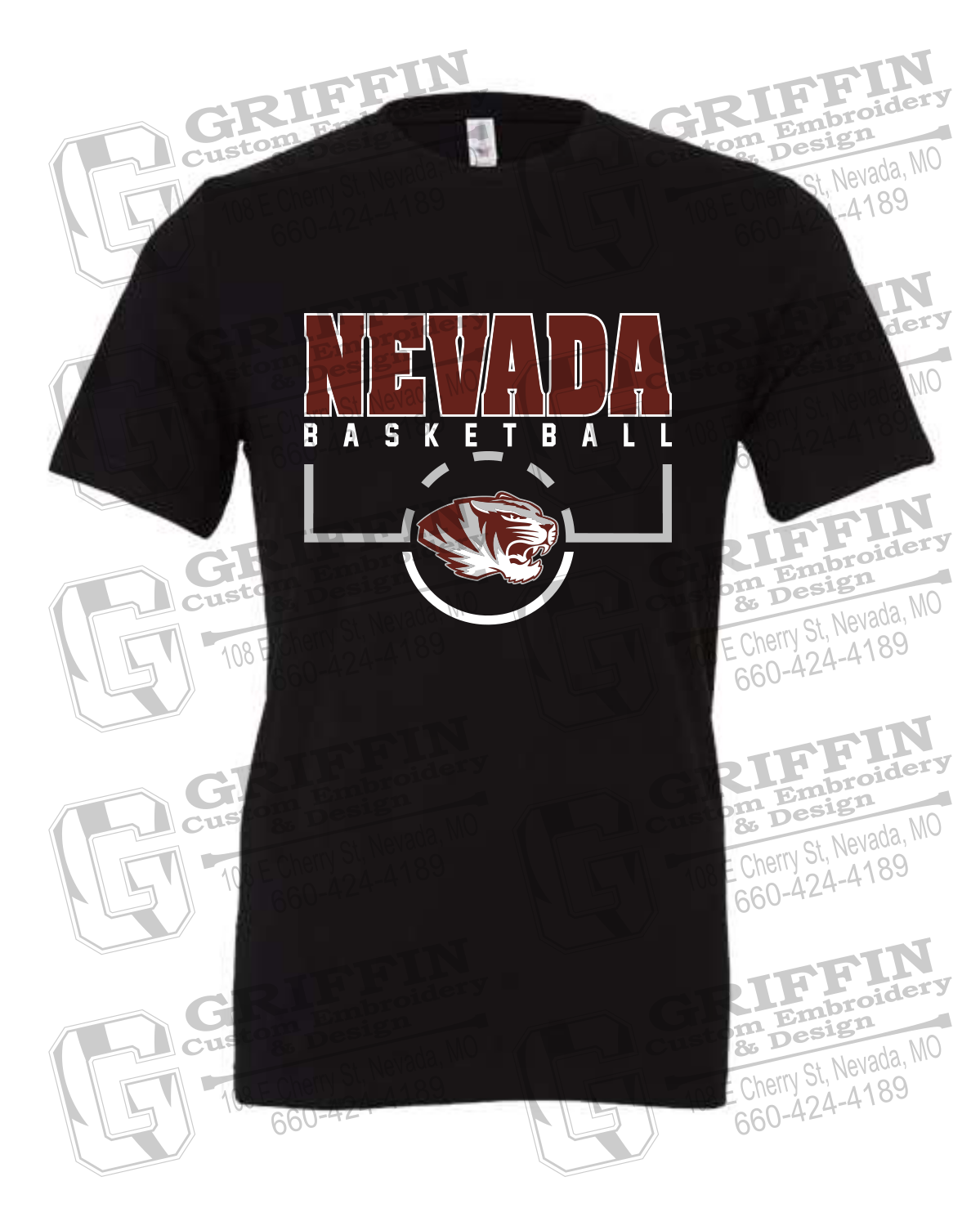 Cotton Short Sleeve T-Shirt - Basketball - Nevada Tigers 24-P