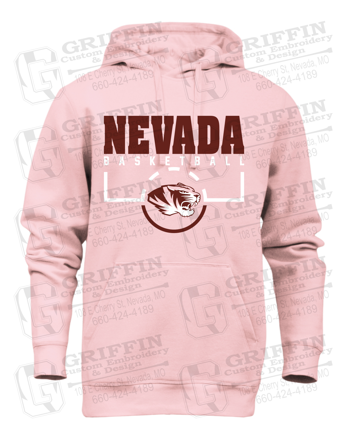 Heavyweight Fleece Hoodie - Basketball - Nevada Tigers 24-P