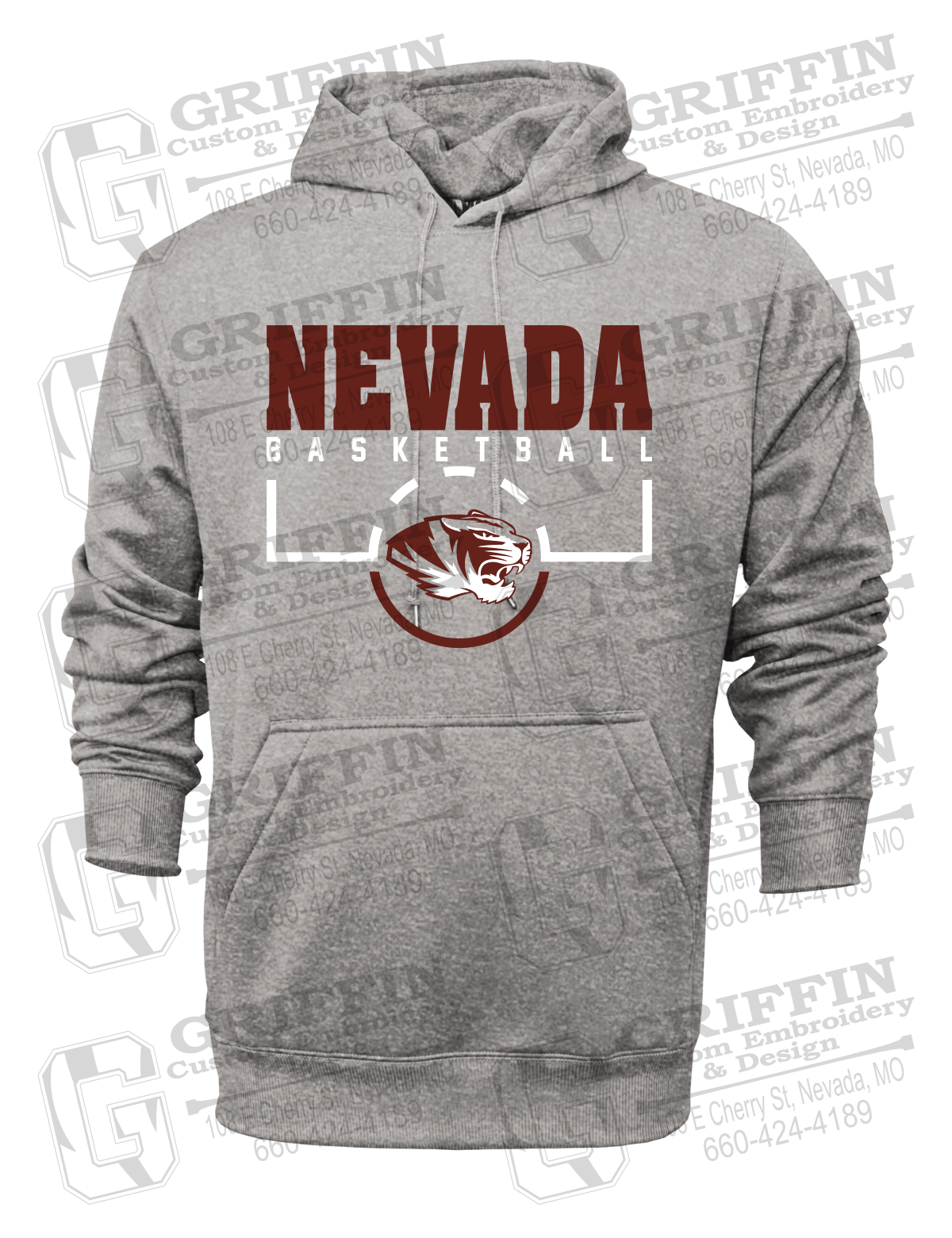 Performance Fleece Hoodie - Basketball - Nevada Tigers 24-P