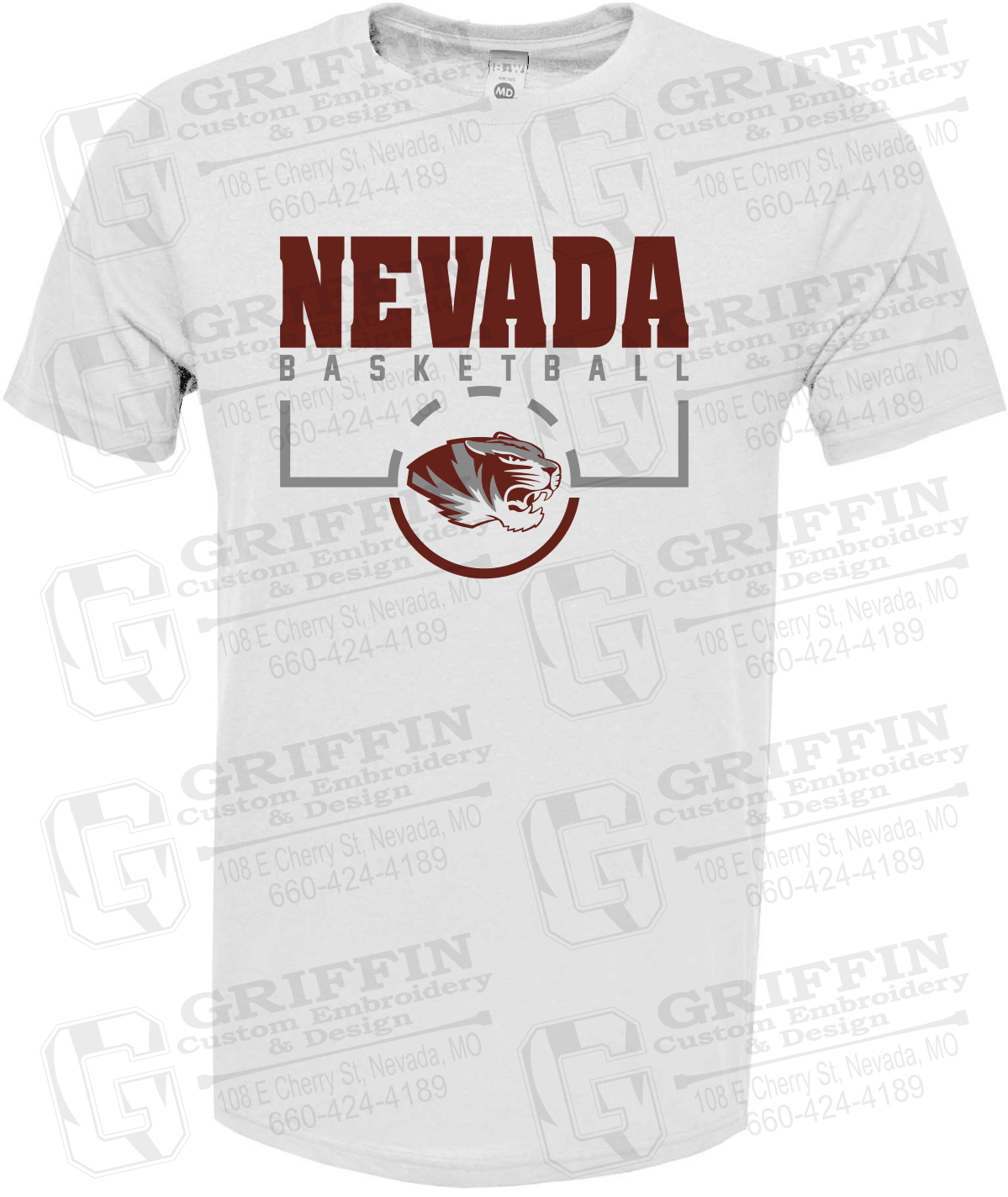 Soft-Tek Short Sleeve T-Shirt - Basketball - Nevada Tigers 24-P