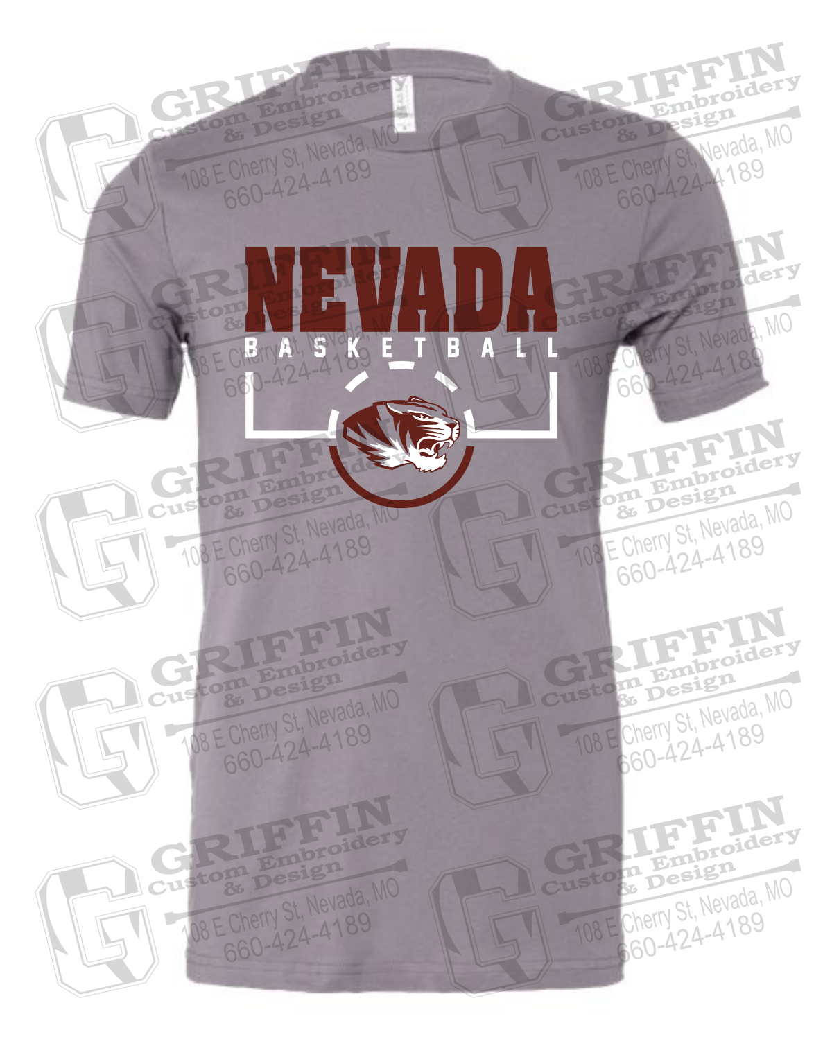 Cotton Short Sleeve T-Shirt - Basketball - Nevada Tigers 24-P