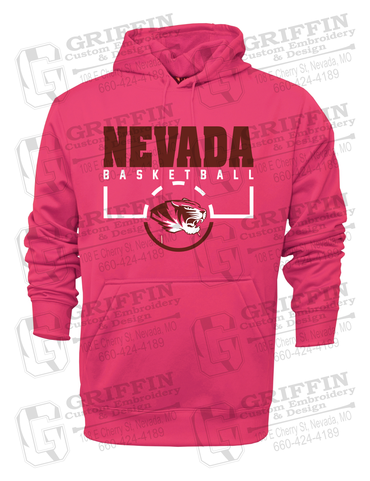 Performance Fleece Hoodie - Basketball - Nevada Tigers 24-P