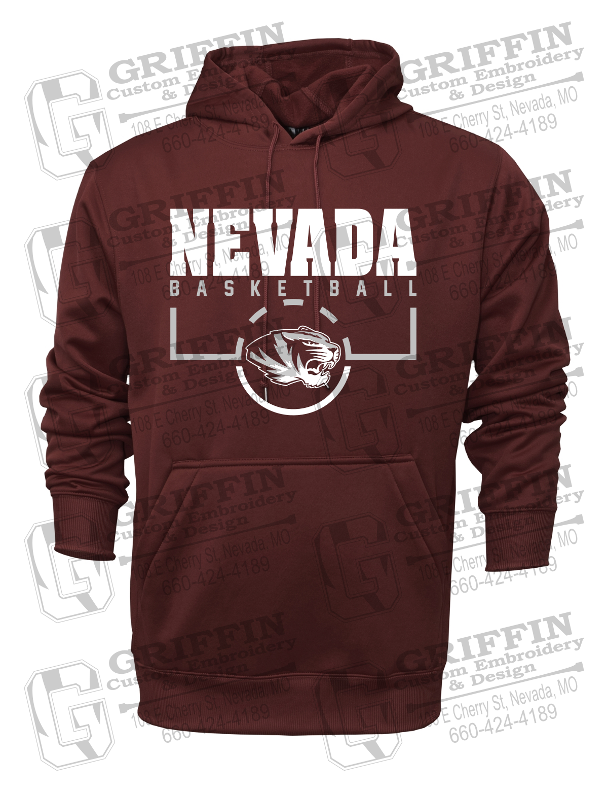 Performance Fleece Hoodie - Basketball - Nevada Tigers 24-P