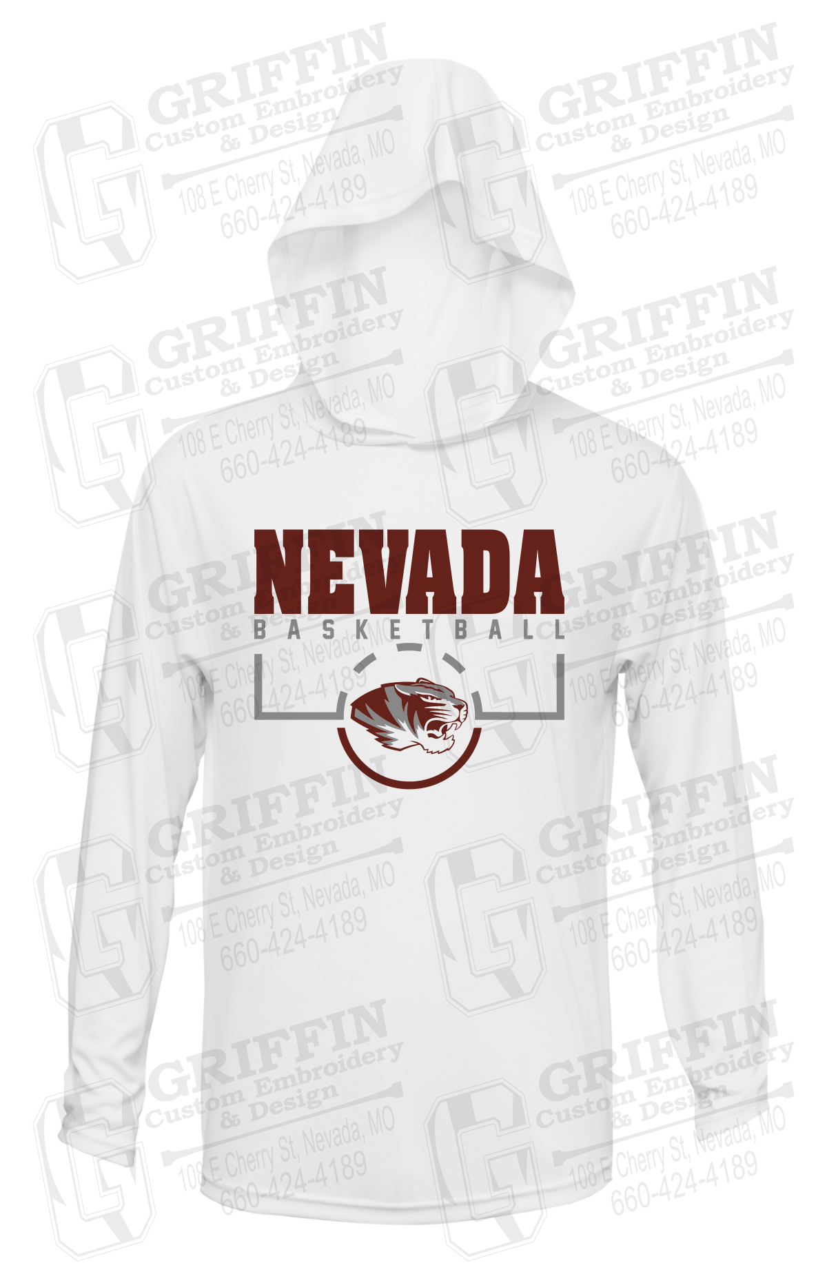 Dry-Fit T-Shirt Hoodie - Basketball - Nevada Tigers 24-P