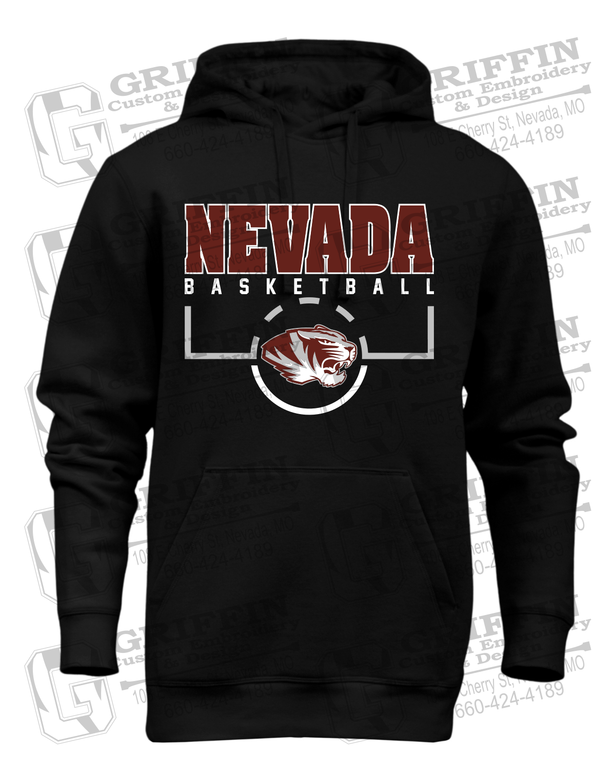 Heavyweight Fleece Hoodie - Basketball - Nevada Tigers 24-P