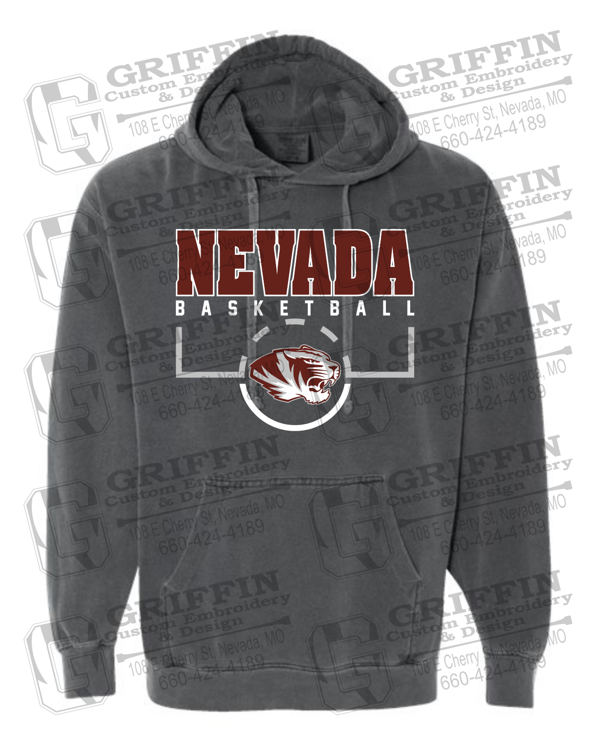 Comfort Colors Hoodie - Basketball - Nevada Tigers 24-P