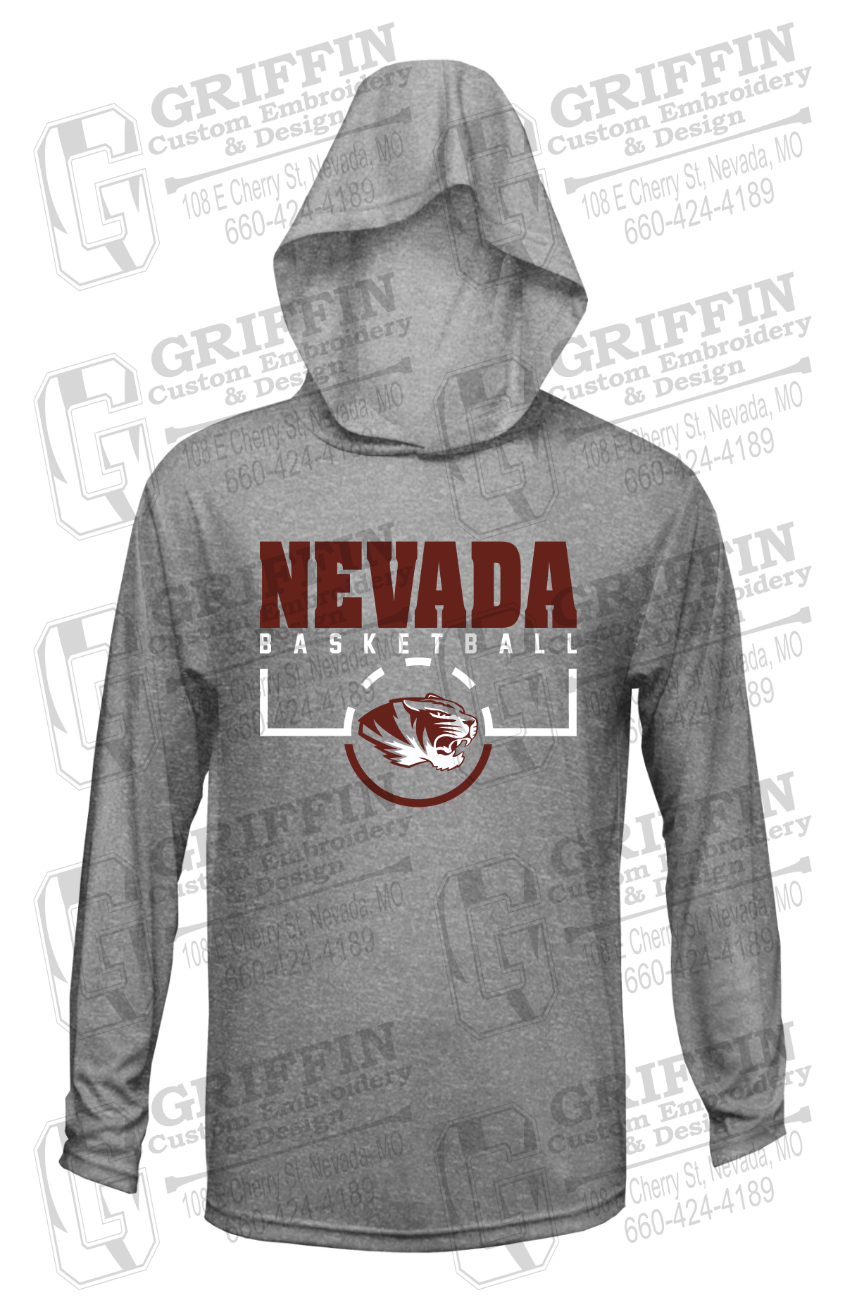 Dry-Fit T-Shirt Hoodie - Basketball - Nevada Tigers 24-P