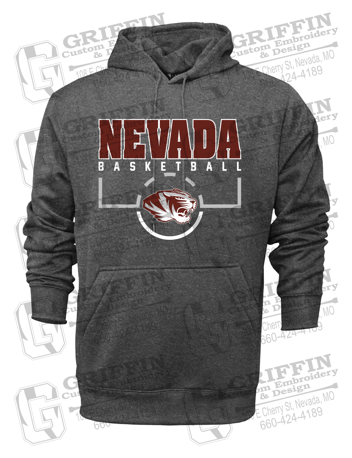 Performance Fleece Hoodie - Basketball - Nevada Tigers 24-P