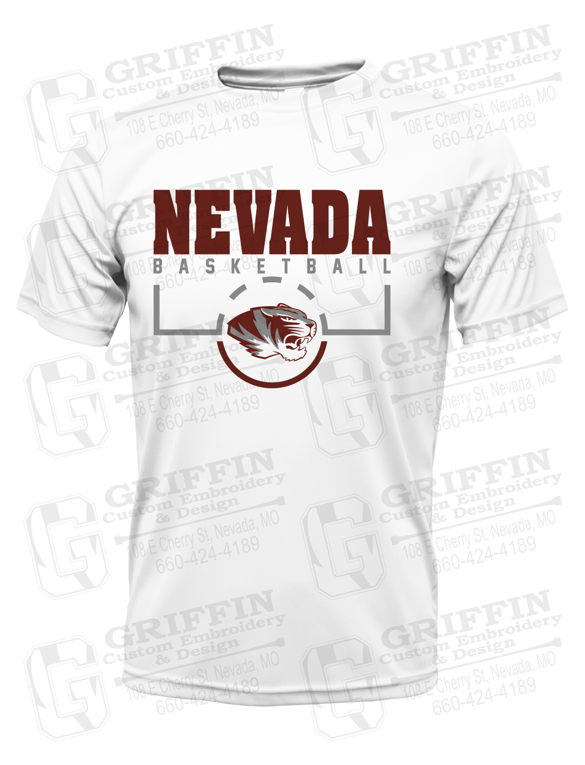 Dry-Fit Short Sleeve T-Shirt - Basketball - Nevada Tigers 24-P