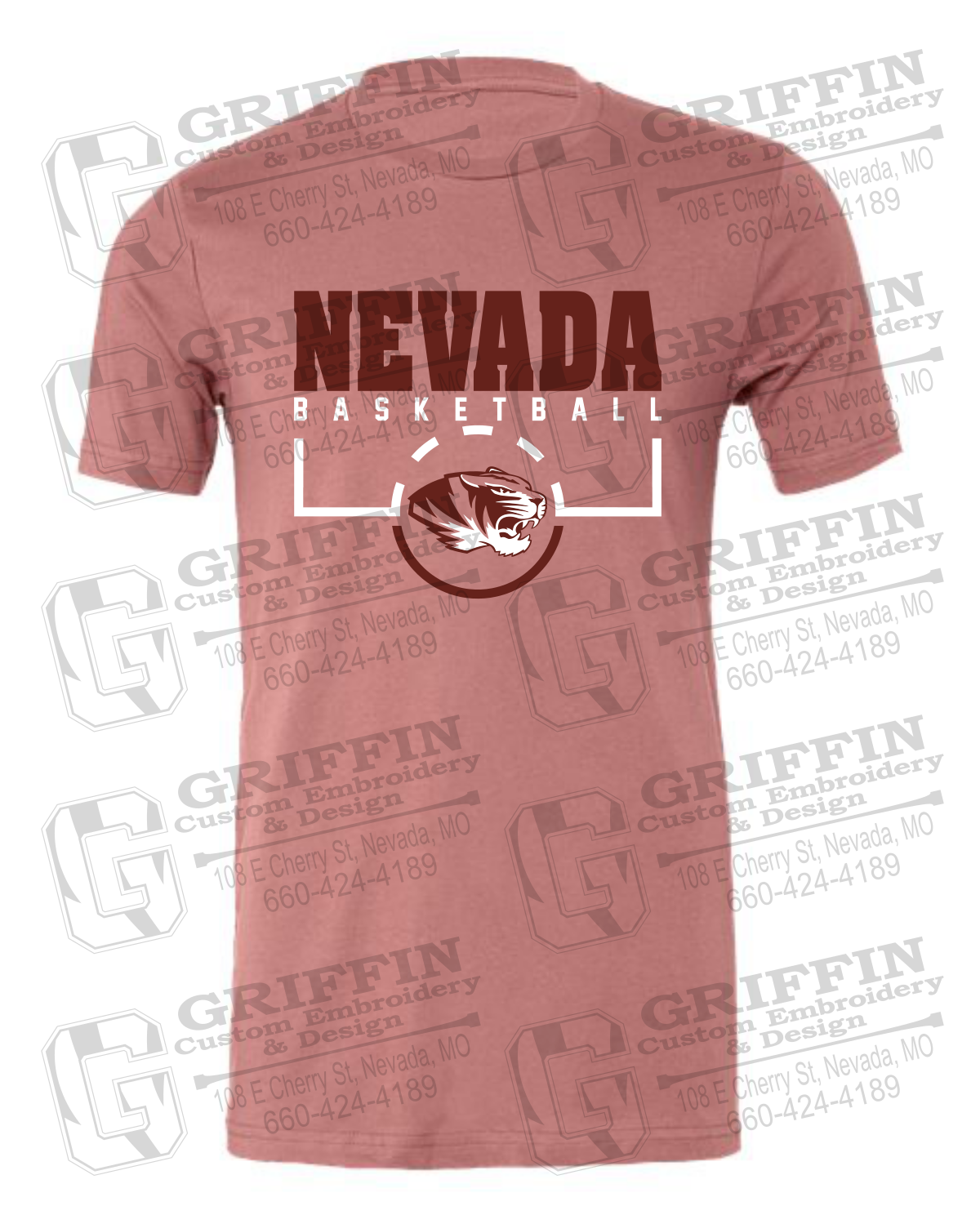 Cotton Short Sleeve T-Shirt - Basketball - Nevada Tigers 24-P