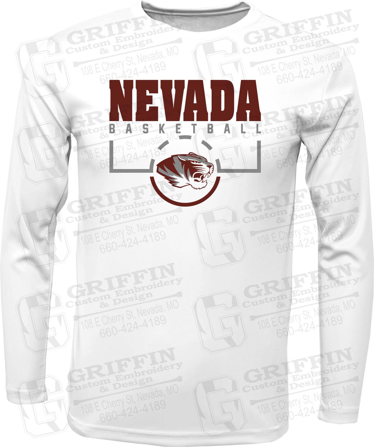 Toddler Dry-Fit Long Sleeve T-Shirt - Basketball - Nevada Tigers 24-P