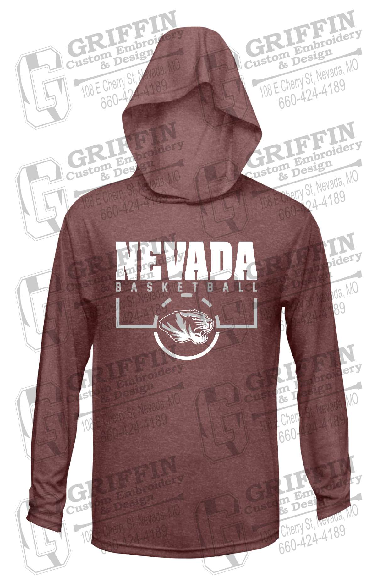 Dry-Fit T-Shirt Hoodie - Basketball - Nevada Tigers 24-P