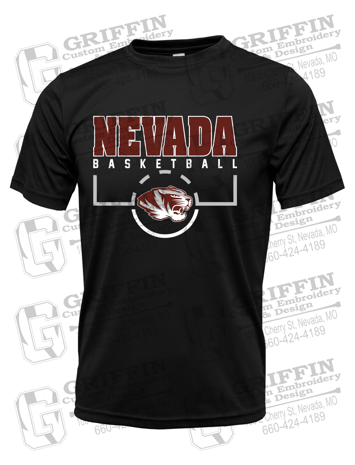 Dry-Fit Short Sleeve T-Shirt - Basketball - Nevada Tigers 24-P