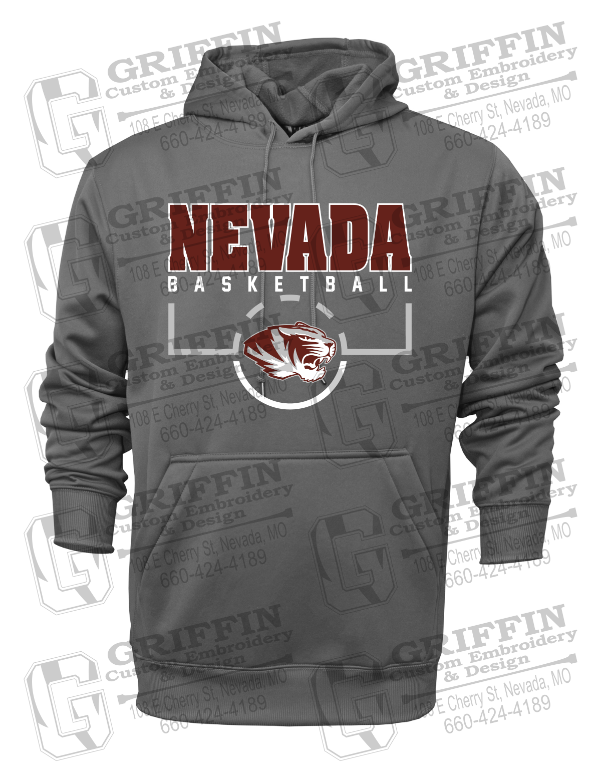 Performance Fleece Hoodie - Basketball - Nevada Tigers 24-P