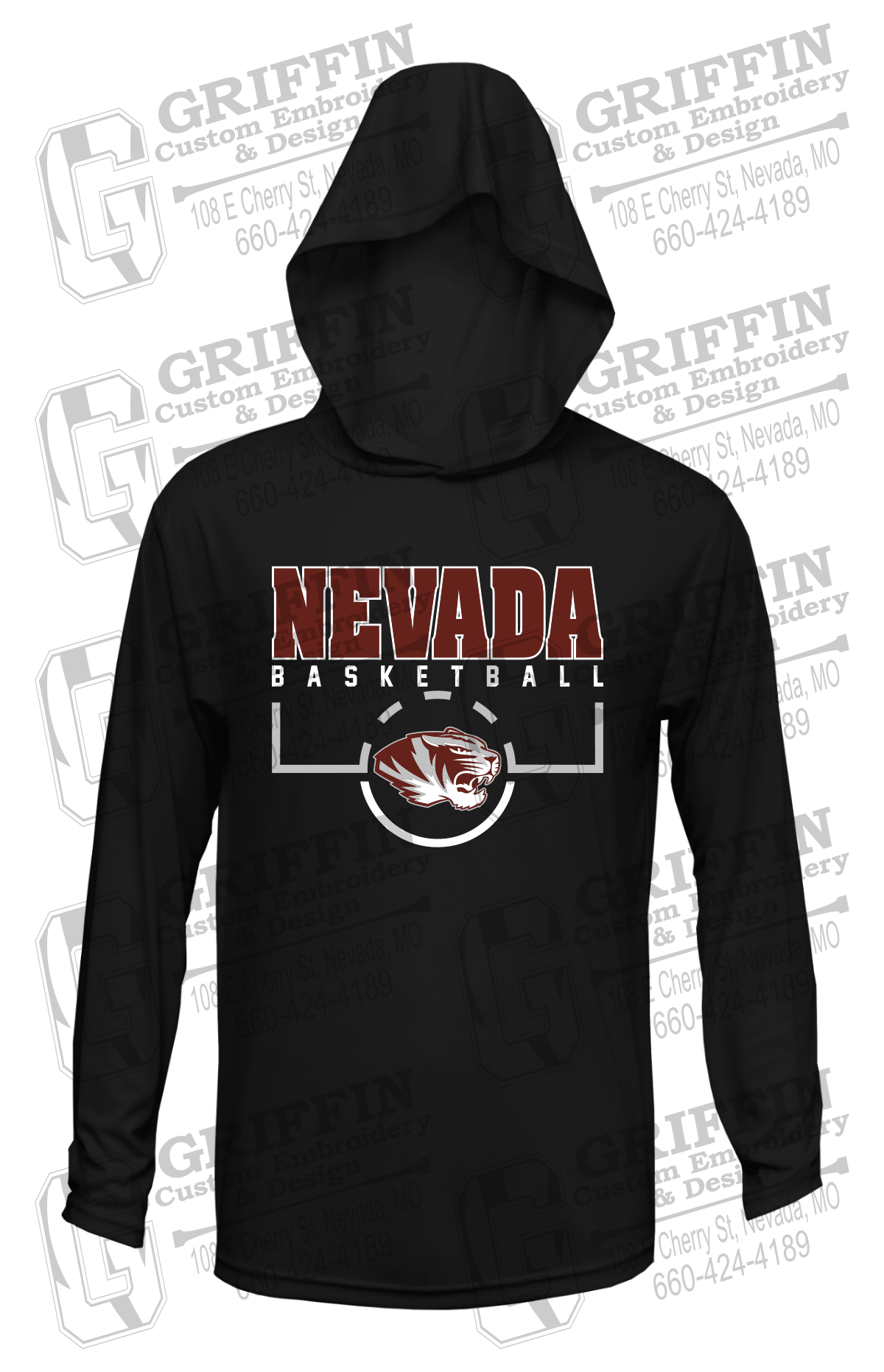 Dry-Fit T-Shirt Hoodie - Basketball - Nevada Tigers 24-P