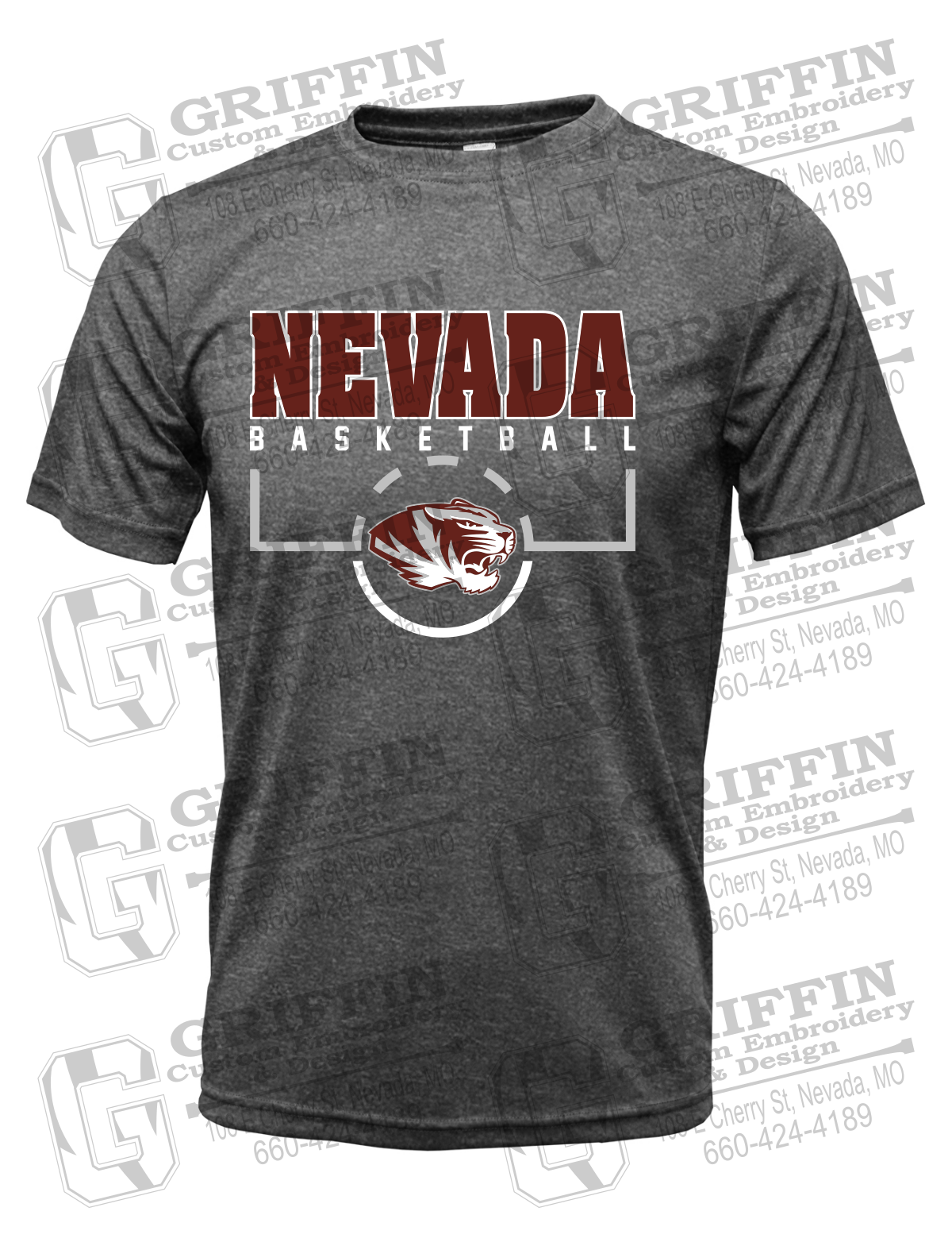 Dry-Fit Short Sleeve T-Shirt - Basketball - Nevada Tigers 24-P