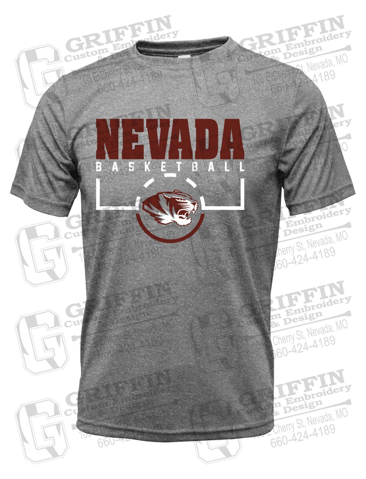 Dry-Fit Short Sleeve T-Shirt - Basketball - Nevada Tigers 24-P