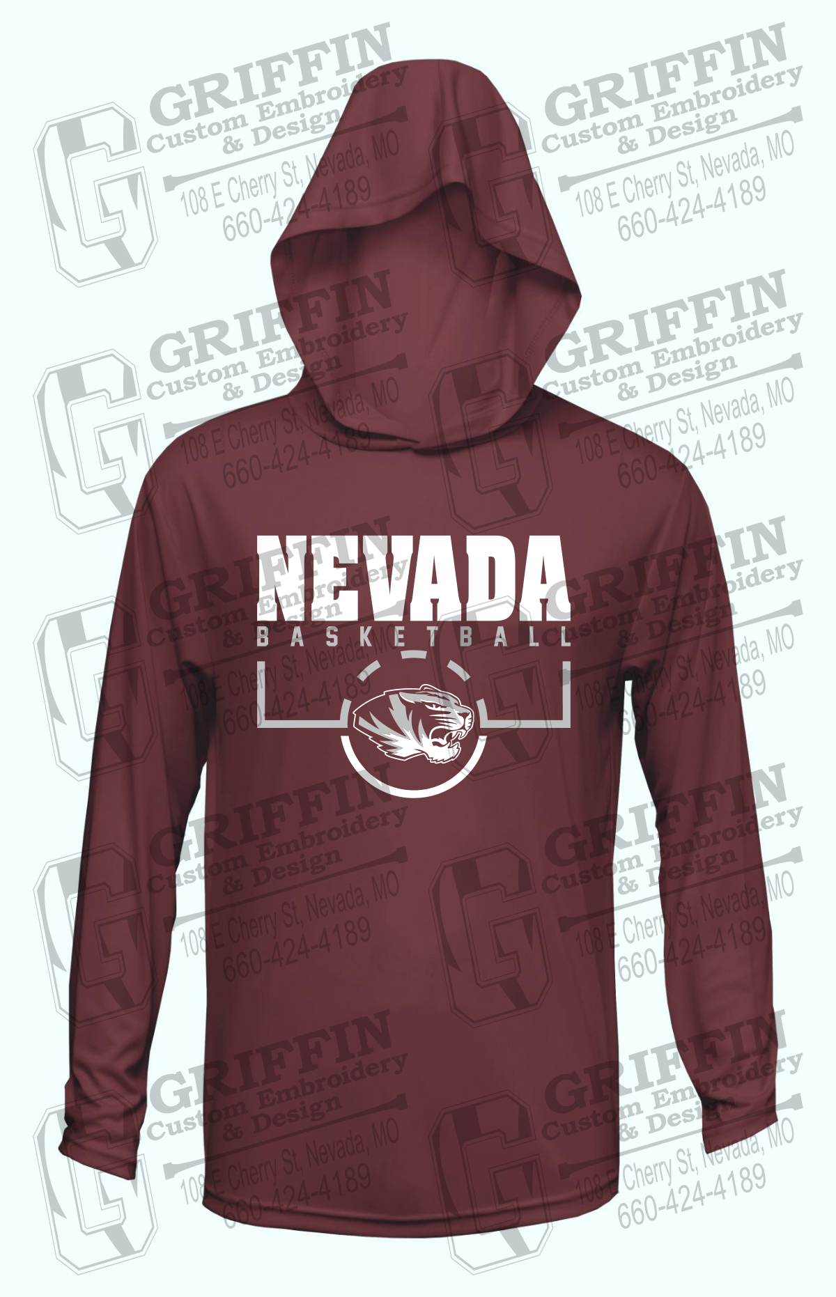 Dry-Fit T-Shirt Hoodie - Basketball - Nevada Tigers 24-P