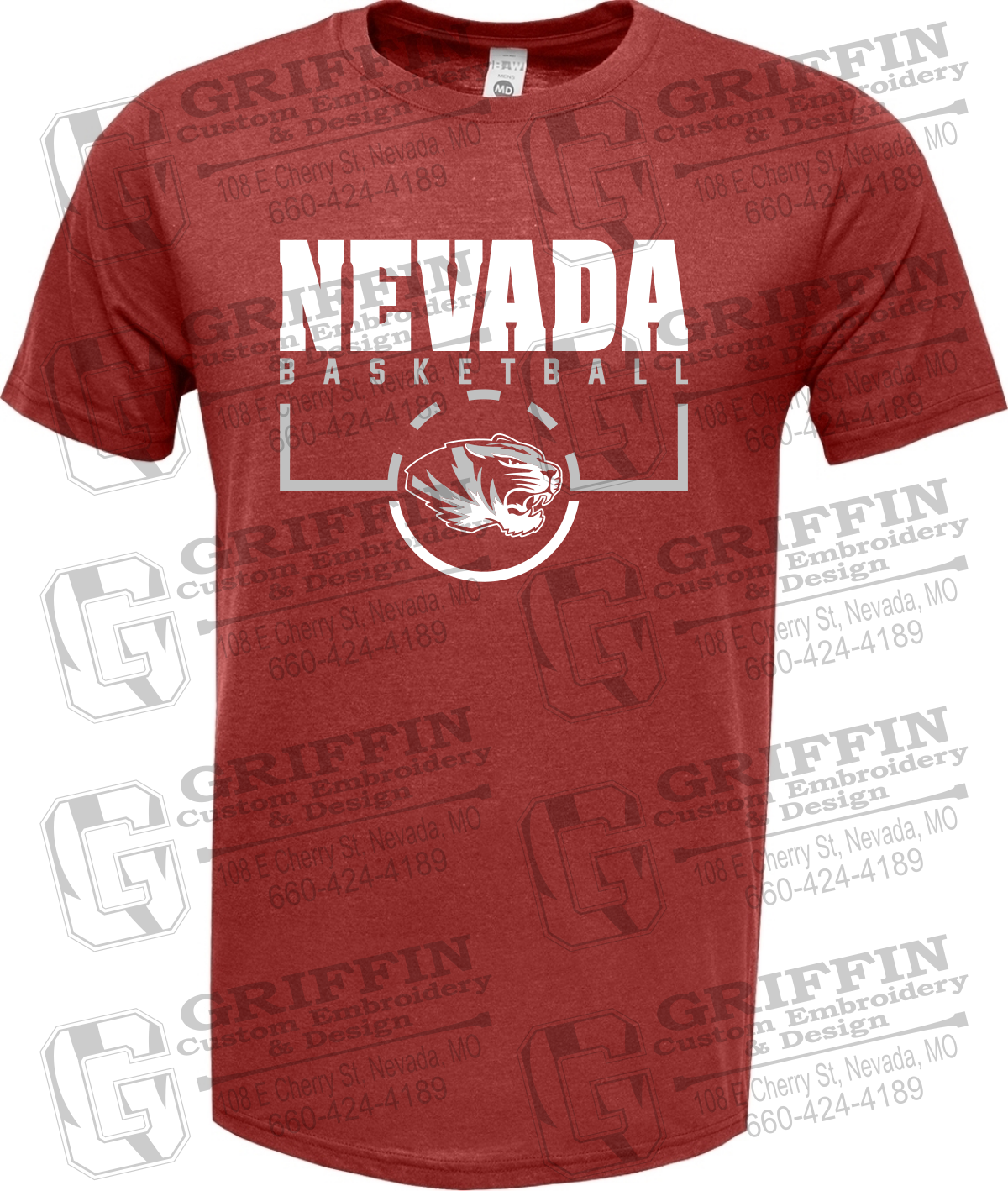 Soft-Tek Short Sleeve T-Shirt - Basketball - Nevada Tigers 24-P