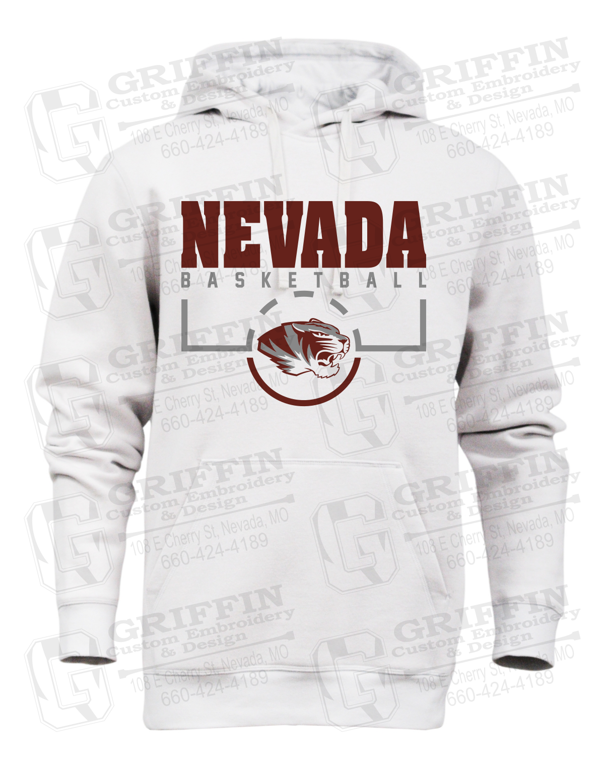 Heavyweight Fleece Hoodie - Basketball - Nevada Tigers 24-P