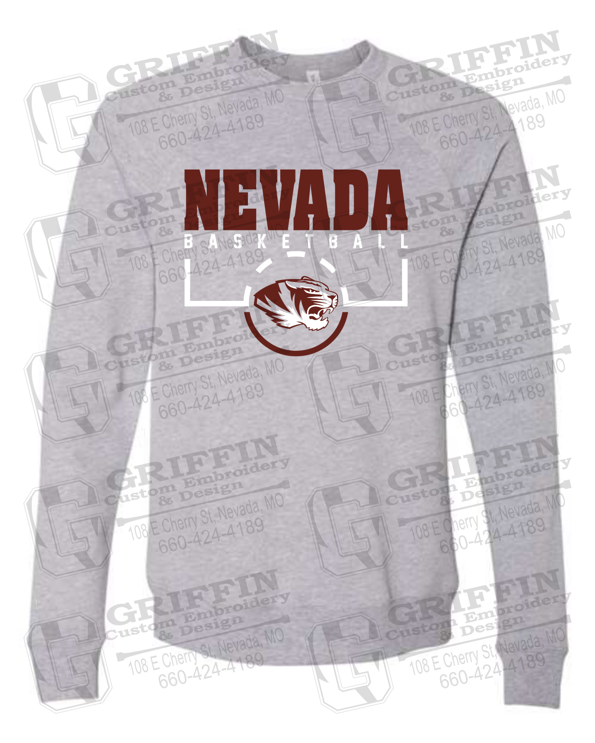 Sponge Fleece Sweatshirt - Basketball - Nevada Tigers 24-P