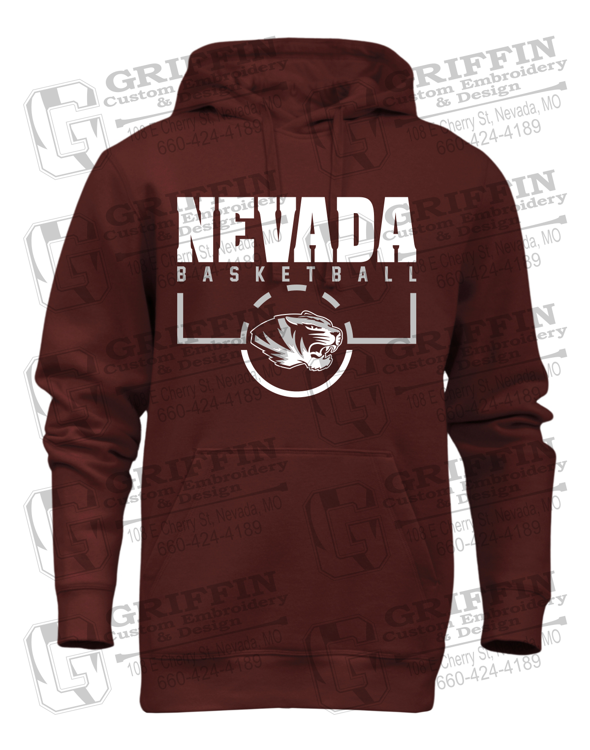 Heavyweight Fleece Hoodie - Basketball - Nevada Tigers 24-P