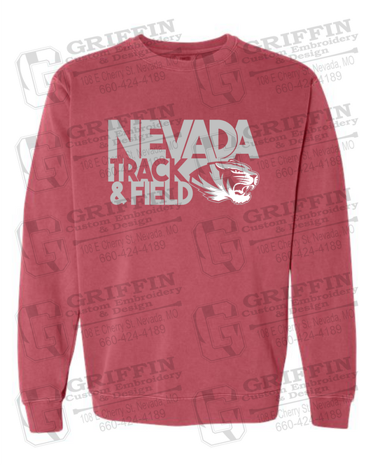 Comfort Colors Crewneck Sweatshirt - Track & Field - Nevada Tigers 24-Q