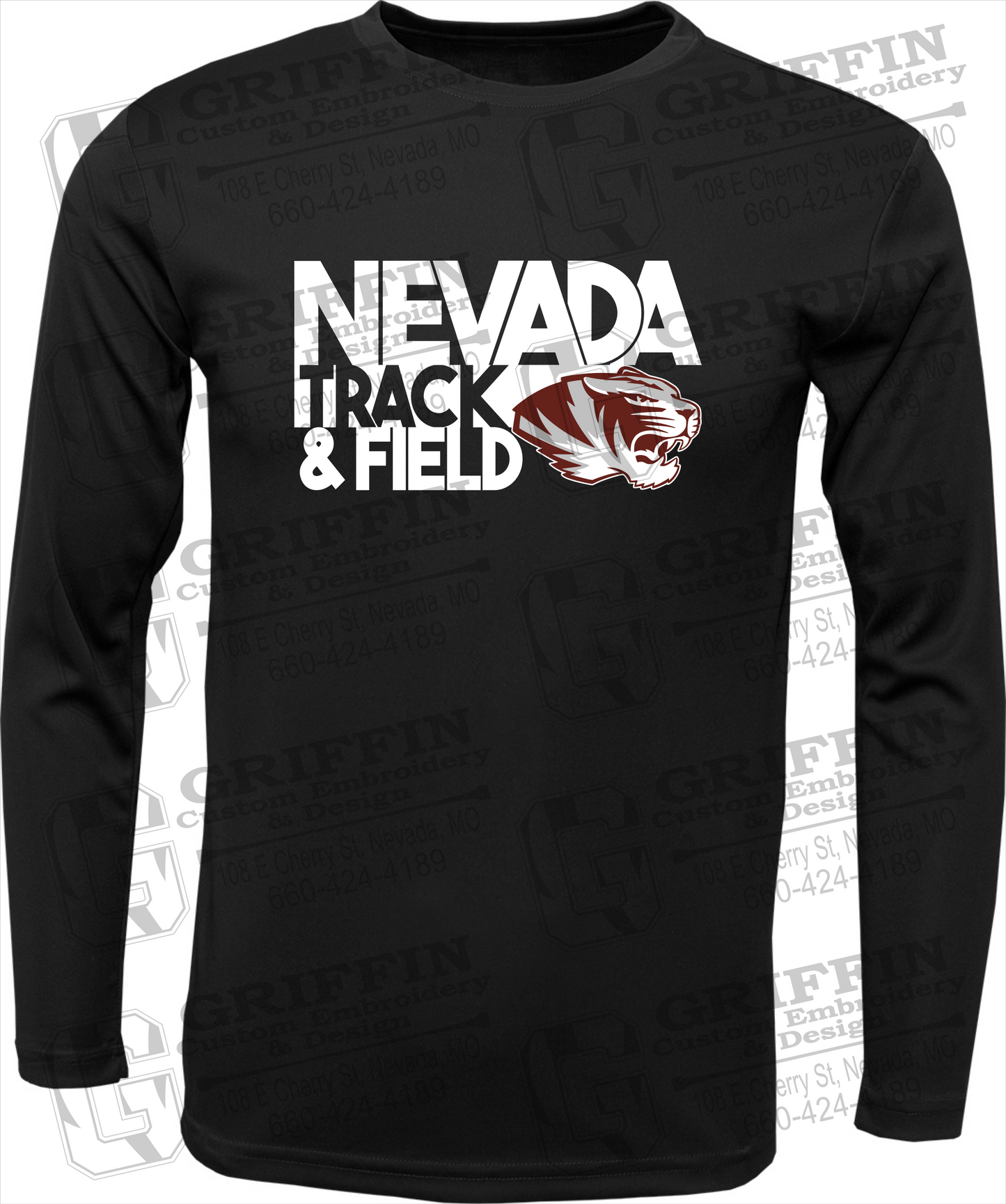 Dry-Fit Long Sleeve T-Shirt - Track & Field - Nevada Tigers 24-Q