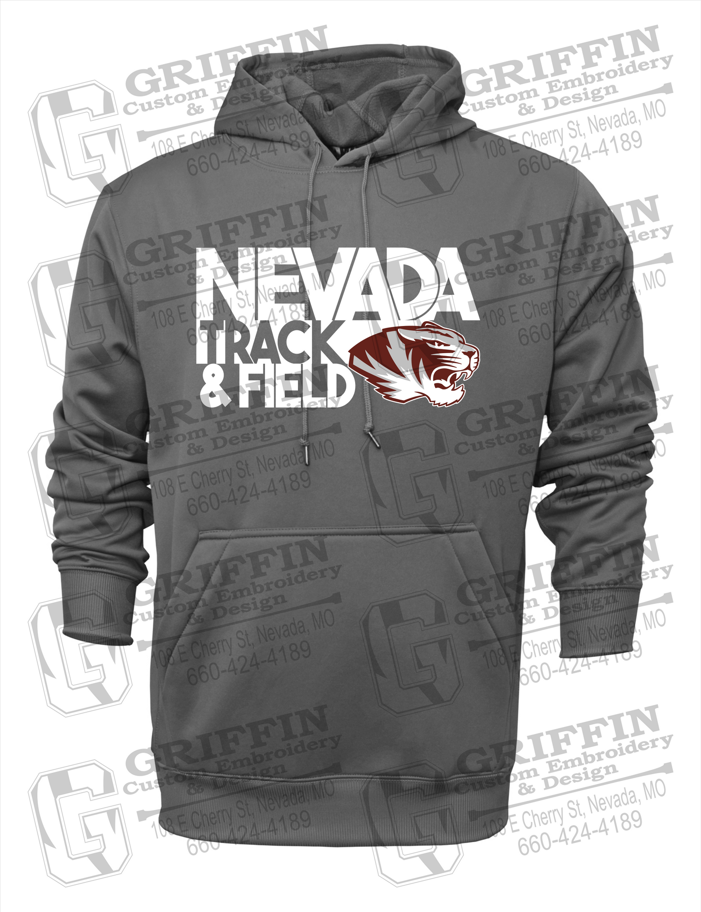 Nevada Tigers 24-Q Youth Hoodie - Track & Field