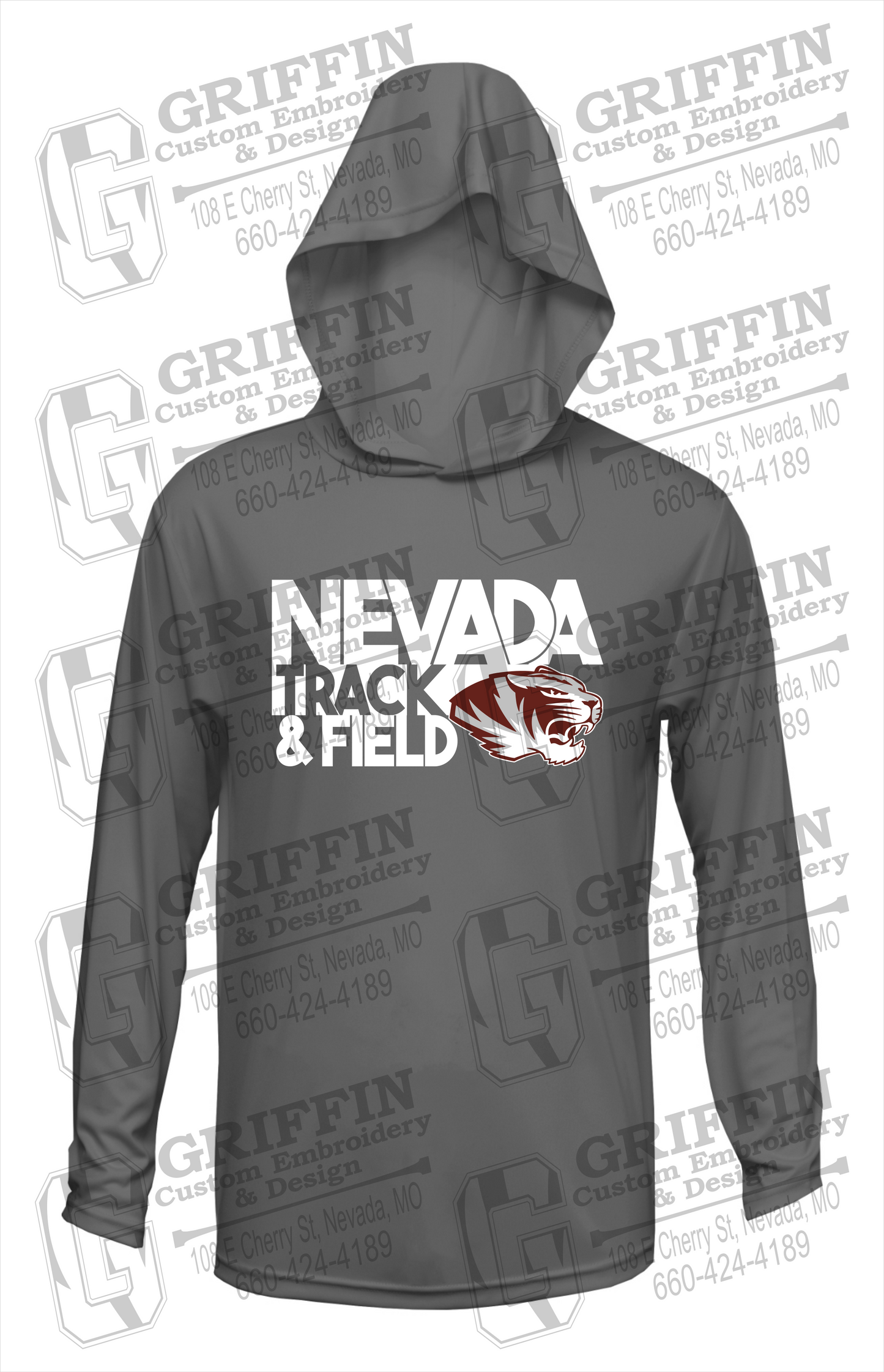 Dry-Fit T-Shirt Hoodie - Track & Field - Nevada Tigers 24-Q