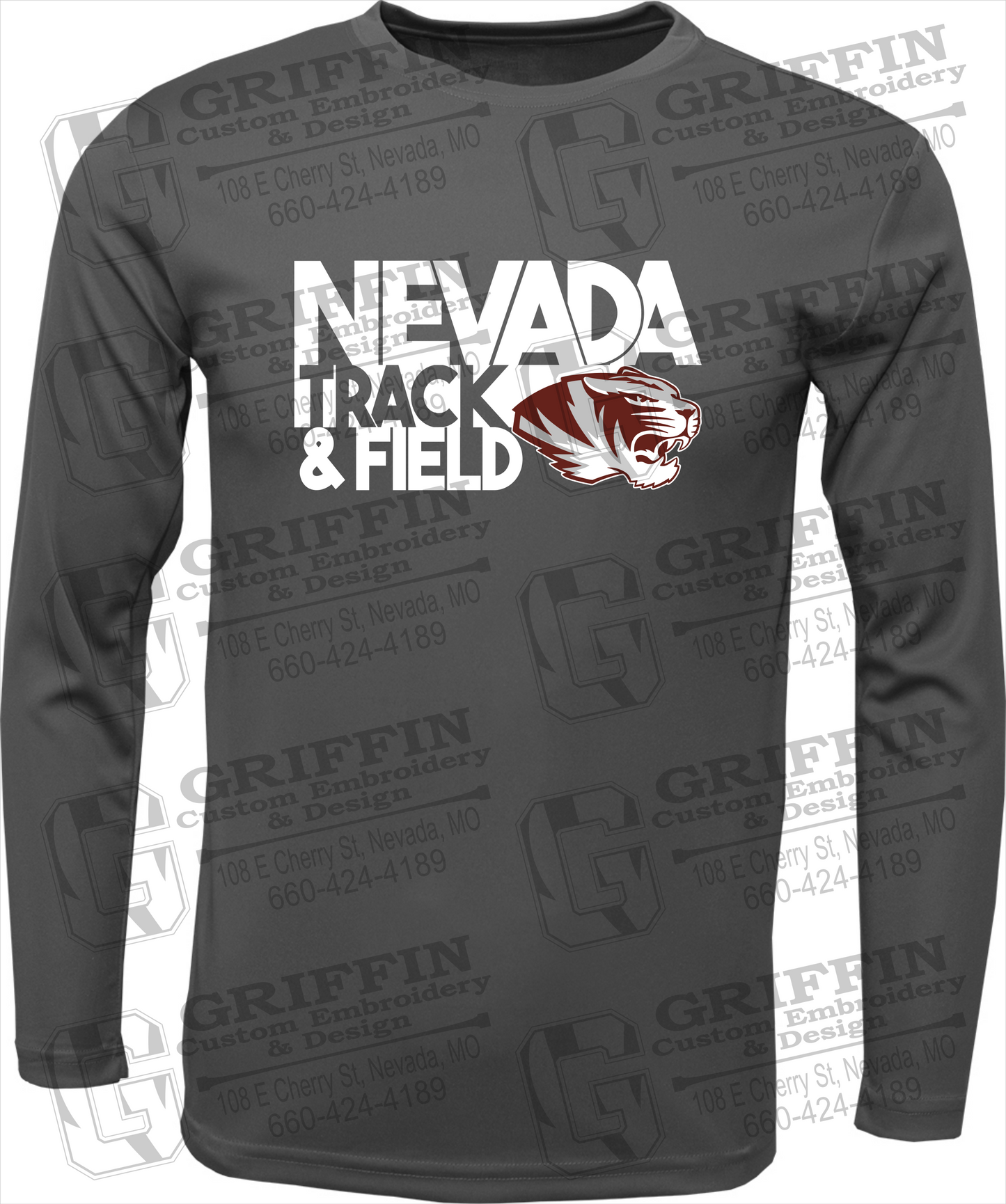 Toddler Dry-Fit Long Sleeve T-Shirt - Track & Field - Nevada Tigers 24-Q