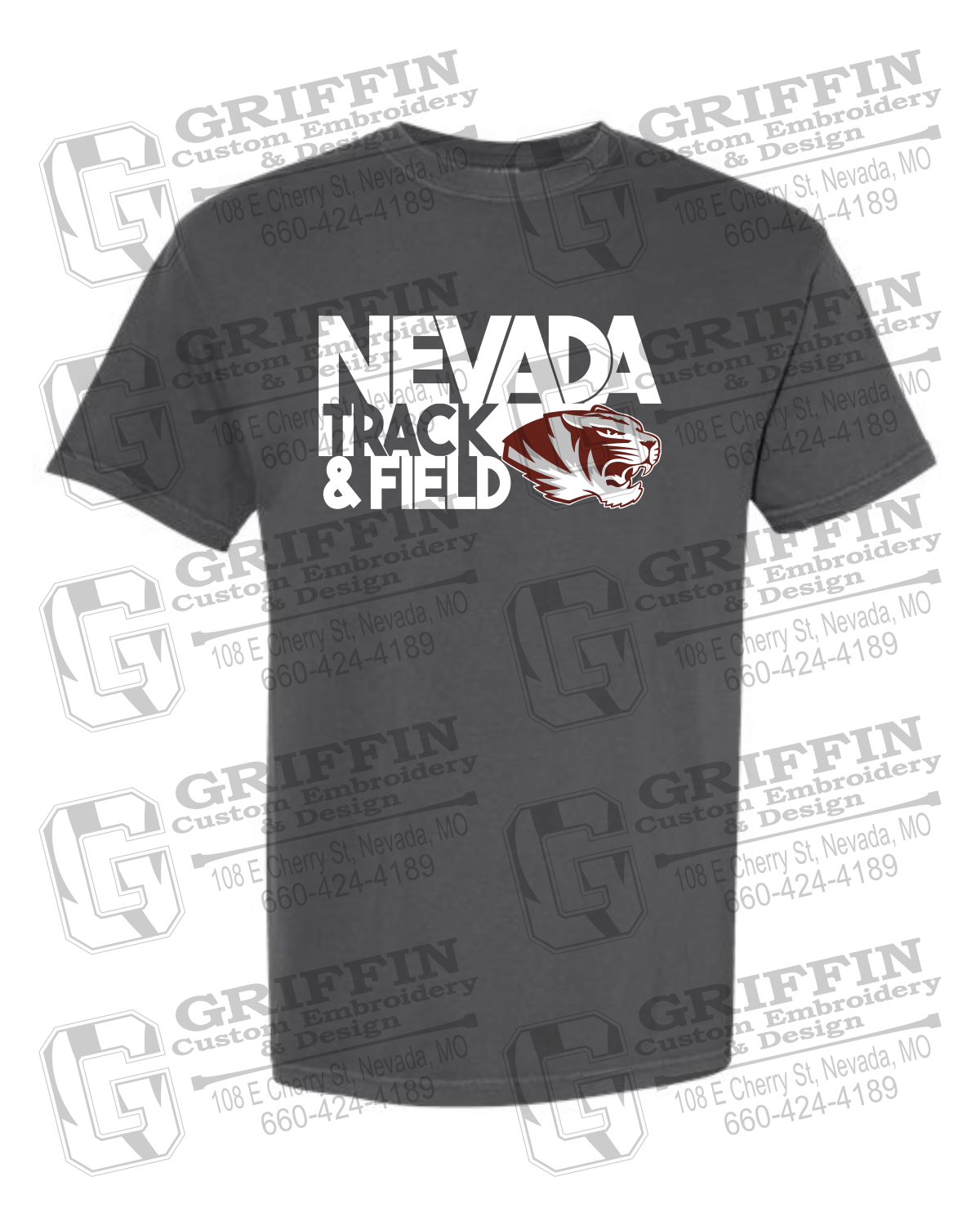Comfort Colors Short Sleeve T-Shirt - Track & Field - Nevada Tigers 24-Q