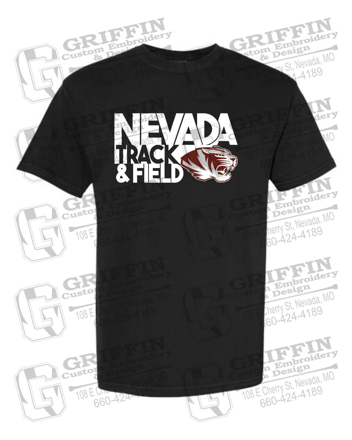 Comfort Colors Short Sleeve T-Shirt - Track & Field - Nevada Tigers 24-Q