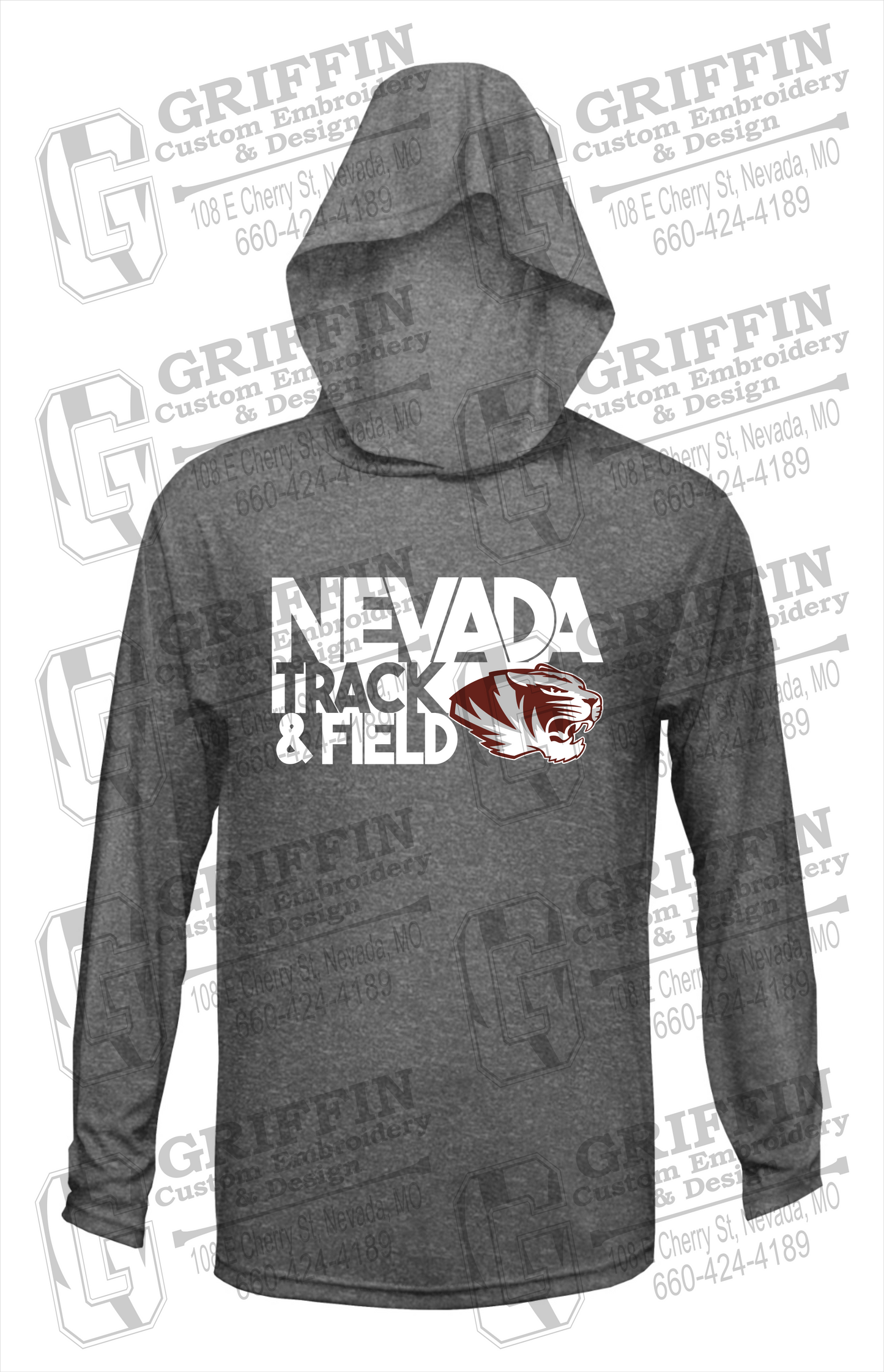 Dry-Fit T-Shirt Hoodie - Track & Field - Nevada Tigers 24-Q