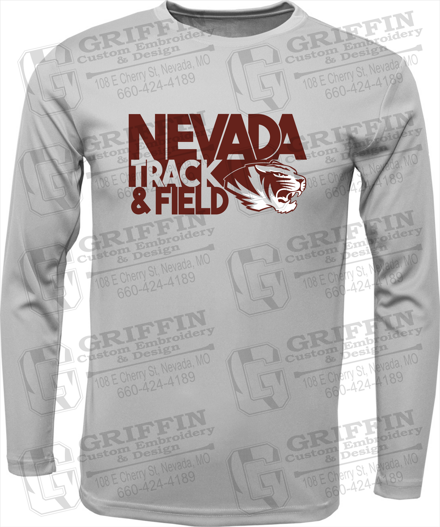 Toddler Dry-Fit Long Sleeve T-Shirt - Track & Field - Nevada Tigers 24-Q