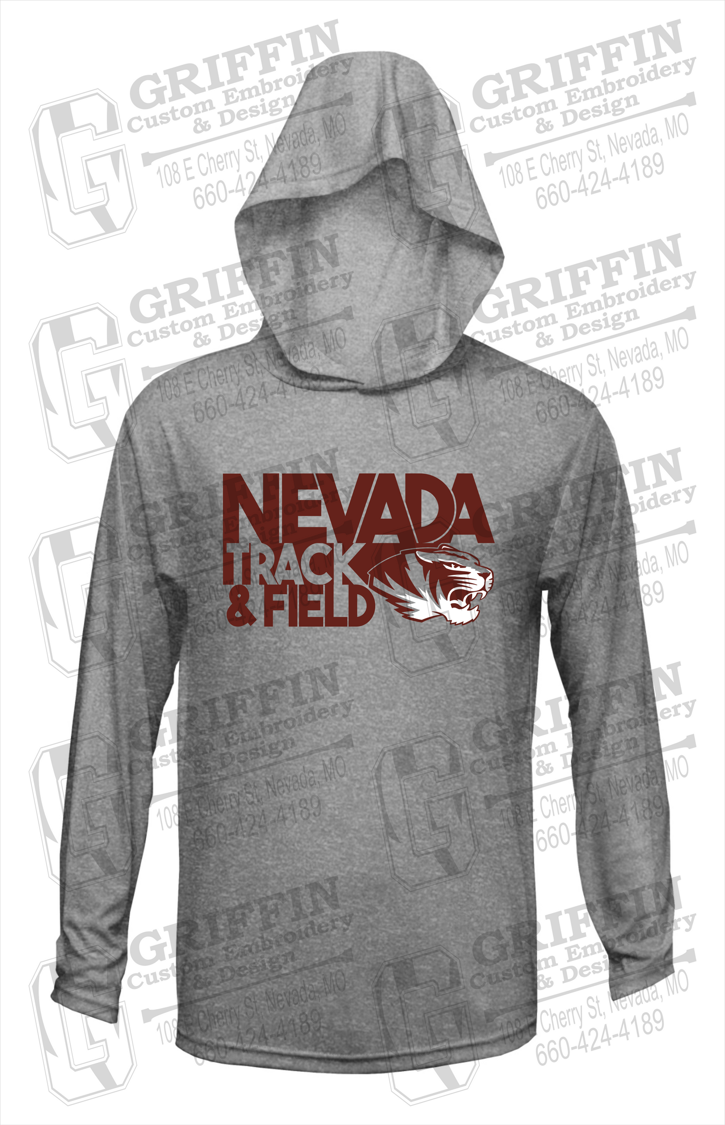 Dry-Fit T-Shirt Hoodie - Track & Field - Nevada Tigers 24-Q