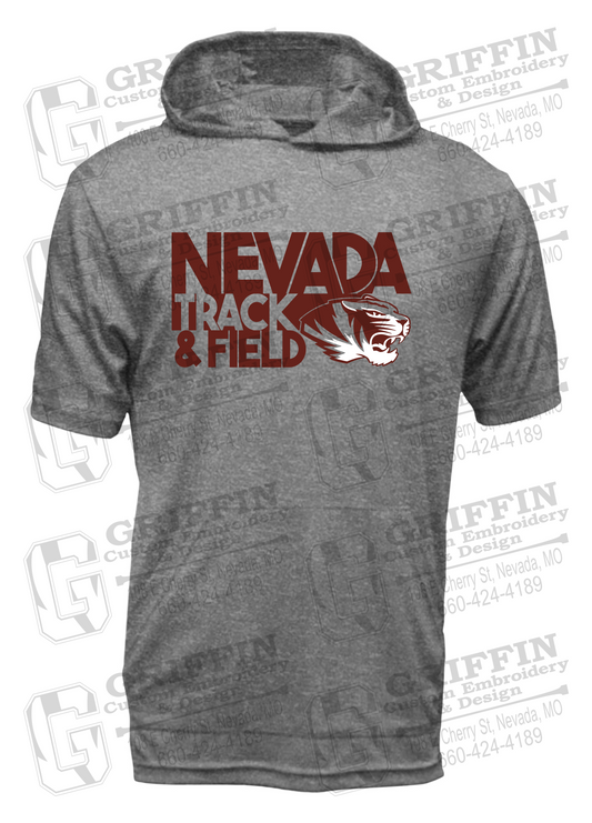Dry-Fit Short Sleeve T-Shirt Hoodie - Track & Field - Nevada Tigers 24-Q